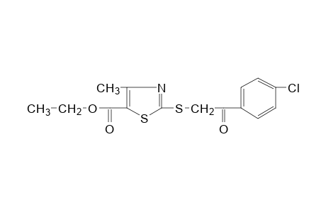 2-[(p-chlorophenacyl)thio]-4-methyl-5-thiazolecarboxylic acid, ethyl ester