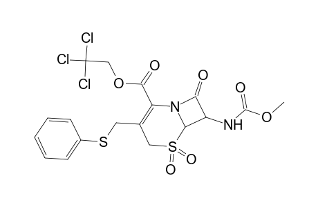 2,2,2-Trichloroethyl 7-[(methoxycarbonyl)amino]-8-oxo-3-[(phenylsulfanyl)methyl]-5-thia-1-azabicyclo[4.2.0]oct-2-ene-2-carboxylate 5,5-dioxide