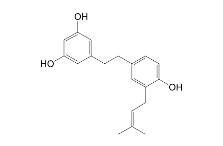 .alpha.,.alpha.'-Dihydro-3,5,4'-trihydroxy-5'-isopentenylstilbene