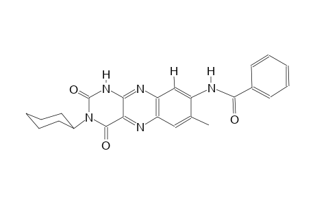 N-(3-cyclohexyl-7-methyl-2,4-dioxo-1,2,3,4-tetrahydrobenzo[g]pteridin-8-yl)benzamide