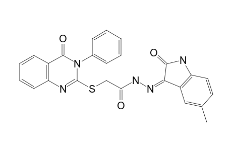 3-[[(3-phenyl-4(3H)-quinazolinone-2-yl)mercaptoacetyl]hydrazono]-1H-5-methyl-2-indolinone