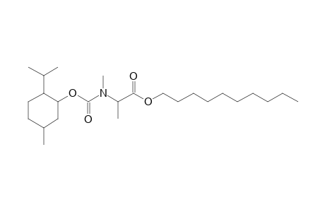 dl-Alanine, N-methyl-N-((1R)-(-)-menthyloxycarbonyl)-, decyl ester