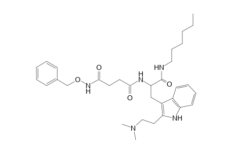 N'1-(Benzyloxy)-N'4-{2-[2-(dimethylaminoethyl)-1H-indol-3-yl]-1-(hexylcarbamoyl)ethyl}succinamide