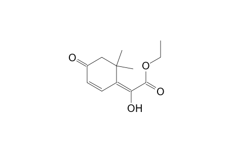 Acetic acid, (6,6-dimethyl-4-oxo-2-cyclohexen-1-ylidene)hydroxy-, ethyl ester