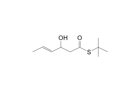 S-(tert-Butyl) (4E)-3-hydroxy-4-hexenethioate