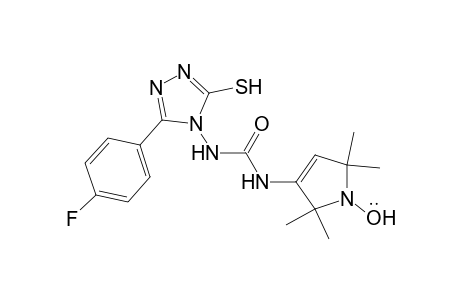 N-(1-oxyl-2,2,5,5-tetramethylpyrrolta-3-yl)-N'-(3-p-flourophenyl-5-mercapto-1,2,4-triazol-4-yl)urea