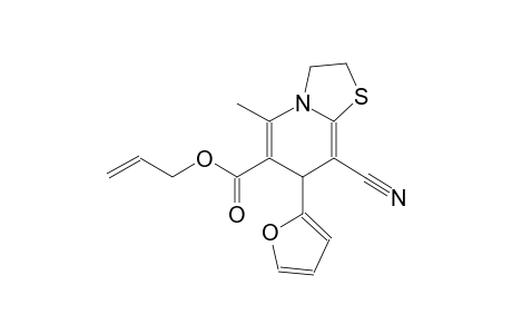 7H-Thiazolo[3,2-a]pyridine-6-carboxylic acid, 2,3-dihydro-8-cyano-7-(2-furyl)-5-methyl-, allyl ester