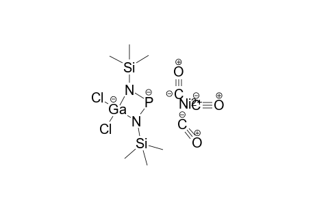 [3-tert-Butyl-4,4-dichloro-1-(trimethylsilyl)-1,3-diaza-2lambda2-phosphonia-4gamma4-gallatacyclobutan-2-yliden]tricarbonylnickel