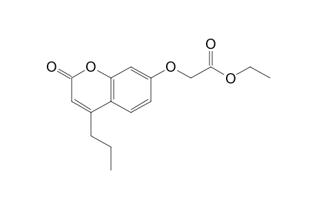 [(2-oxo-4-propyl-2H-1-benzopyran-7-yl)oxy]acetic acid, ethyl ester