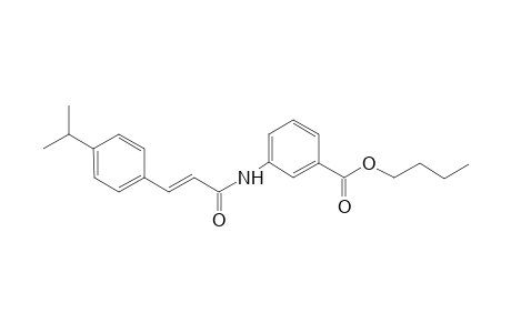 benzoic acid, 3-[[(2E)-3-[4-(1-methylethyl)phenyl]-1-oxo-2-propenyl]amino]-, butyl ester