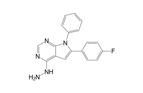 6-(4-Fluorophenyl)-7-phenyl-4-hydrazino-7H-pyrrolo[2,3-d]pyrimidine