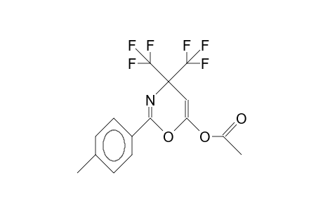 2-(4-Tolyl)-4,4-bis(trifluoromethyl)-6-acetoxy-4H-1,3-oxazine