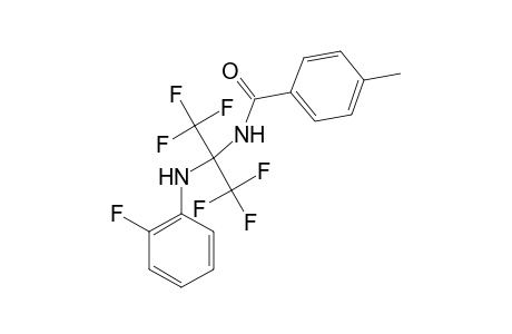 N-[2,2,2-Trifluoro-1-(2-fluoroanilino)-1-(trifluoromethyl)ethyl]-p-toluamide