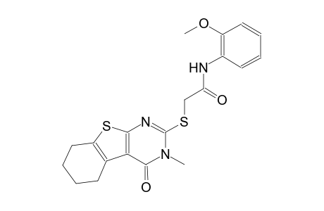 N-(2-methoxyphenyl)-2-[(3-methyl-4-oxo-3,4,5,6,7,8-hexahydro[1]benzothieno[2,3-d]pyrimidin-2-yl)sulfanyl]acetamide