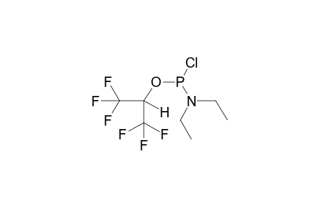 1-HYDROHEXAFLUOROISOPROPYL N,N-TETRAETHYLCHLOROAMIDOPHOSPHITE