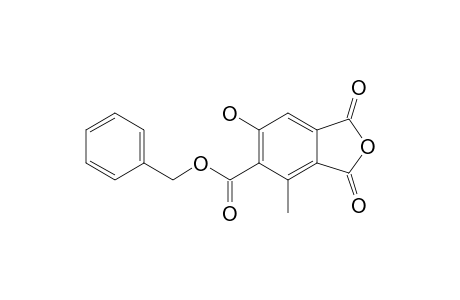 (Phenylmethyl) 4-methyl-6-oxidanyl-1,3-bis(oxidanylidene)-2-benzofuran-5-carboxylate