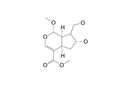 Cyclopenta[c]pyran-4-carboxylic acid, 1,4a,5,6,7,7a-hexahydro-6-hydroxy-7-(hydroxymethyl)-1-methoxy-, methyl ester, (1.alpha.,4a.alpha.,6.alpha.,7a.alpha.)-(.+-.)-