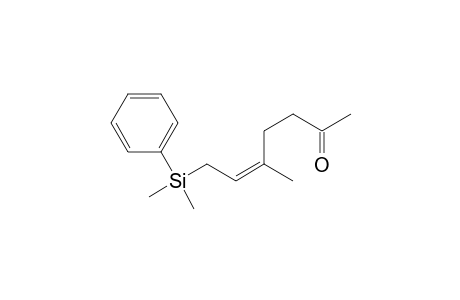 5-Hepten-2-one, 7-(dimethylphenylsilyl)-5-methyl-