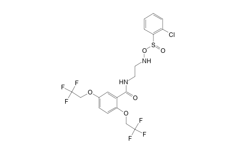 2,5-BIS(2,2,2-TRIFLUOROETHOXY)-N-[2-(o-CHLOROBENZENESULFONAMIDO)ETHYL]BENZAMIDE