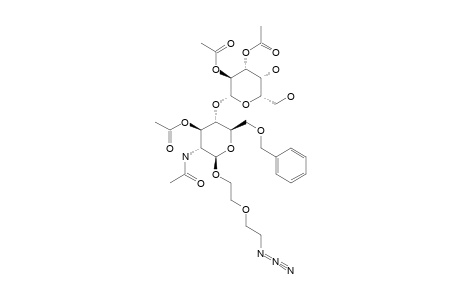 5-AZIDO-3-OXAPENTYL_(2,3-DI-O-ACETYL-BETA-D-GALACTOPYRANOSYL)-(1->4)-2-ACETAMIDO-3-O-ACETYL-6-O-BENZYL-2-DEOXY-BETA-D-GLUCOPYRANOSIDE
