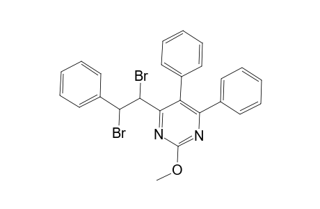 4-(1,2-Dibromo-2-phenylethyl)-5,6-diphenyl-2-pyrimidinyl methyl ether