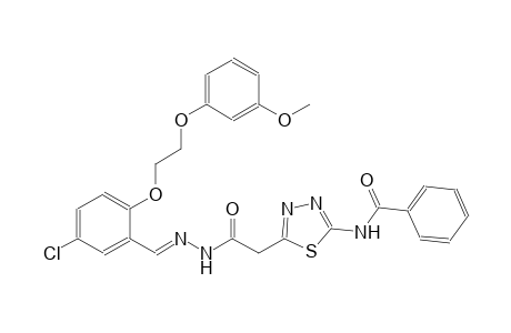 N-{5-[2-((2E)-2-{5-chloro-2-[2-(3-methoxyphenoxy)ethoxy]benzylidene}hydrazino)-2-oxoethyl]-1,3,4-thiadiazol-2-yl}benzamide