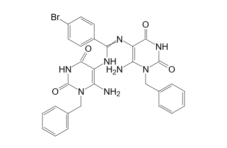 N,N-Bis(6-amino-1-benzyl-2,4-dioxo-1,2,3,4-tetrahydropyrimidn-5-yl)-4-bromo-benzimidimide