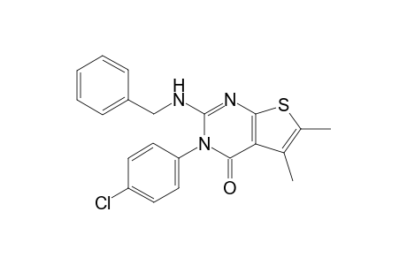 2-(Benzylamino)-3-(4-chlorophenyl)-5,6-dimethylthieno[2,3-d]pyrimidin-4(3H)-one