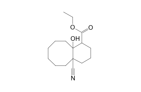 Ethyl 1-cyano-8-hydroxybicyclo[6.4.0]dodecane-9-carboxylate