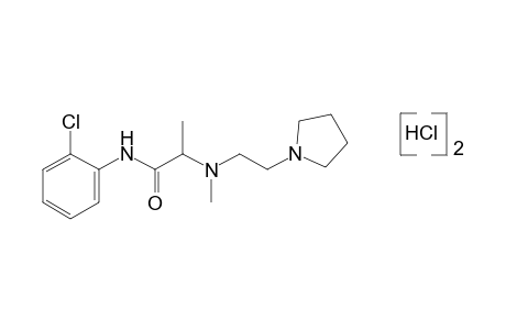 2'-chloro-2-{methyl[2-(1-pyrrolidinyl)ethyl]amino}propionanilide, dihydrochloride