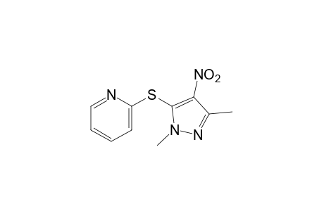 2-[(1,3-dimethyl-4-nitropyrazol-5-yl)thio]pyridine