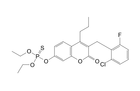 3-(2-chloro-6-fluorobenzyl)-7-hydroxy-4-propylcoumarin, O-ester with O,O-diethyl phosphorothioate