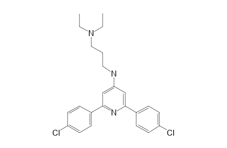 4-[3-Diethylaminopropylamino]-2,6-di[p-chlorophenyl]pyridine