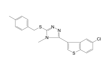 3-(5-chlorobenzo[b]thien-3-yl)-4-methyl-5-[(p-methylbenzyl)thio]-4H-1,2,4-triazole