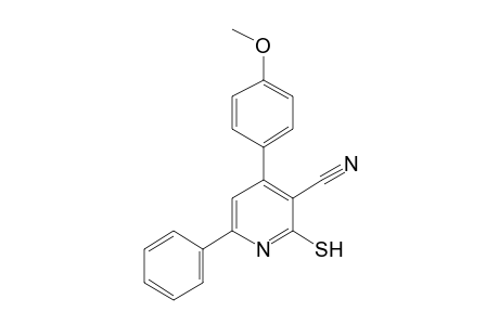2-mercapto-4-(p-methoxyphenyl)-6-phenylnicotinonitrile