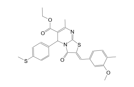 ethyl (2Z)-2-(3-methoxy-4-methylbenzylidene)-7-methyl-5-[4-(methylsulfanyl)phenyl]-3-oxo-2,3-dihydro-5H-[1,3]thiazolo[3,2-a]pyrimidine-6-carboxylate