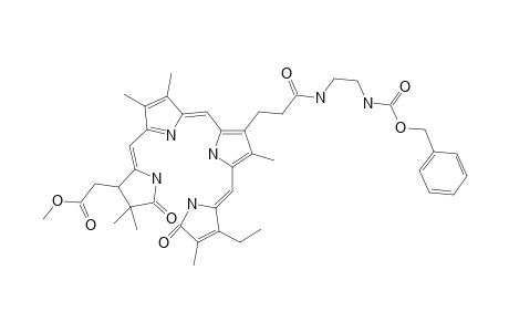 21H-Biline-3-acetic acid, 17-ethyl-1,2,3,19,23,24-hexahydro-2,2,7,8,13,18-hexamethyl-1,19-dioxo-12-[3-oxo-3-[[2-[[(phenylmethoxy)carbonyl]amino]ethyl]amino]propyl]-, methyl ester, (.+-.)-