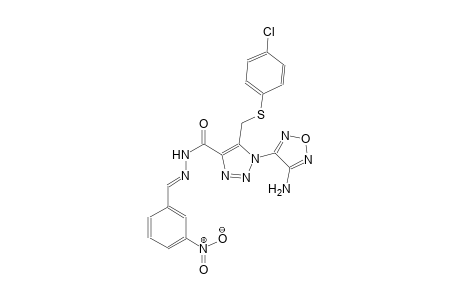 1-(4-amino-1,2,5-oxadiazol-3-yl)-5-{[(4-chlorophenyl)sulfanyl]methyl}-N'-[(E)-(3-nitrophenyl)methylidene]-1H-1,2,3-triazole-4-carbohydrazide