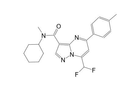 N-cyclohexyl-7-(difluoromethyl)-N-methyl-5-(4-methylphenyl)pyrazolo[1,5-a]pyrimidine-3-carboxamide