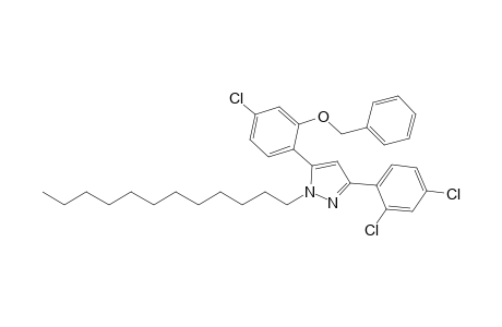 5-(2-BENZYLOXY-4-CHLOROPHENYL)-3-(2,4-DICHLOROPHENYL)-1-DODECYL-PYRAZOLE