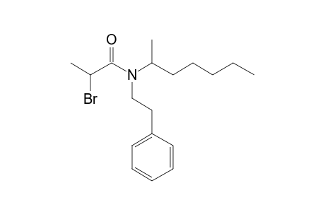 Propanamide, 2-bromo-N-(2-phenylethyl)-N-(2-heptyl)-