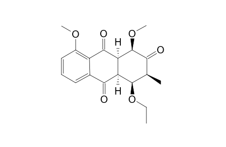 (1RS,4RS,4ARS,9ASR)-1-ETHOXY-4,5-DIMETHOXY-2-METHYL-3-OXO-1,2,4A,9A-TETRAHYDRO-4H-9,10-ANTHRAQUINONE