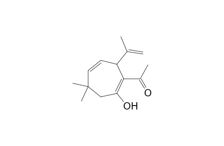 Ethanone, 1-[2-hydroxy-4,4-dimethyl-7-(1-methylethenyl)-1,5-cycloheptadien-1-yl]-, (.+-.)-