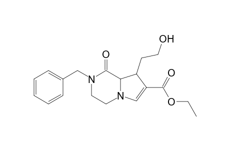 2-Benzyl-7-ethoxycarbonyl-8-(2-hydroxyethyl)-1,2,3,4,8,8a-hexahydropyrrolo[1,2-a]pyrazin-1-one