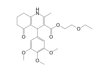 2-Ethoxyethyl 2-methyl-5-oxo-4-(3,4,5-trimethoxyphenyl)-1,4,5,6,7,8-hexahydro-3-quinolinecarboxylate