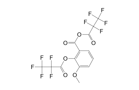 2-Pentafluoropropionyloxy-3-methoxybenzoic acid, pentafluoropropionic acid anhydride