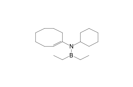 N-Cyclohexyl-N-(diethylboryl)-1-cycloocten-1-amine