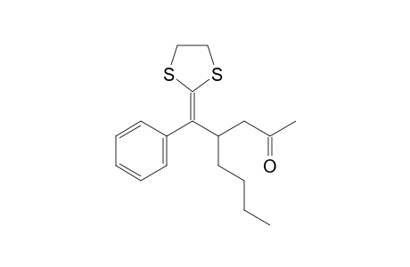 4-((1,3-Dithiolan-2-ylidene)(phenyl)methyl)octan-2-one