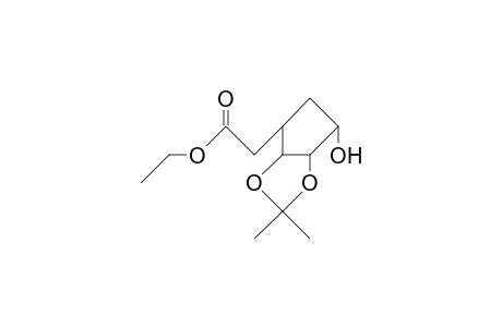 (3AR, 4R,6S,6aS)-4,5,6,6a-tetrahydro-6-hydroxy-2, 2-dimethyl-3ah-cyclopenta-1,3-dioxol-4-acetic acid, ethyl ester