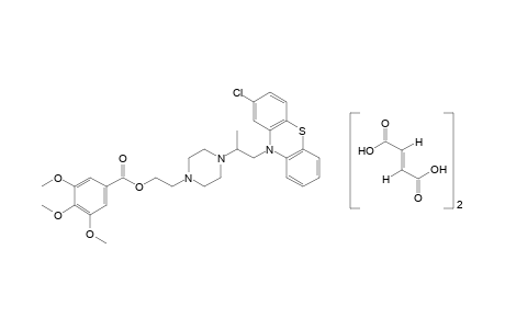 3,4,5-trimethoxybenzoic acid, 2-{4-[2-(2-chlorophenothiazin-10-yl)-1-methylethyl]-1-piperazinyl}ethyl ester, fumarate(1:2)